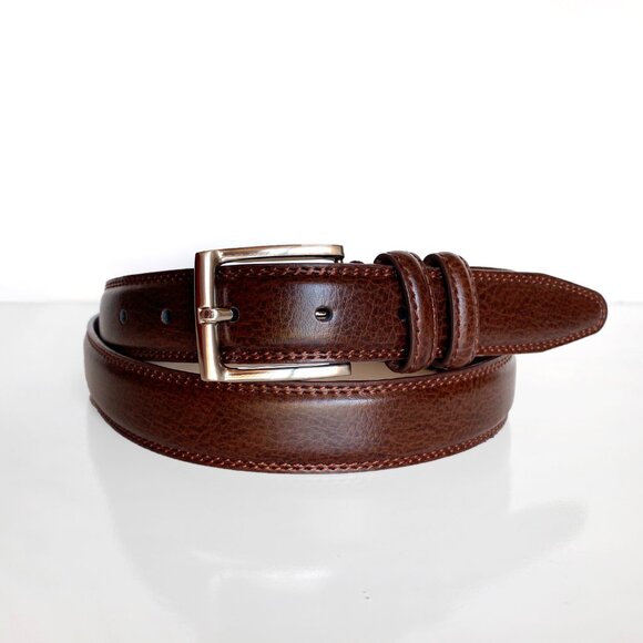 Aurelio Valentino Genuine Leather Men's Size 40 Men's Belt Brown - Picture 7 of 7